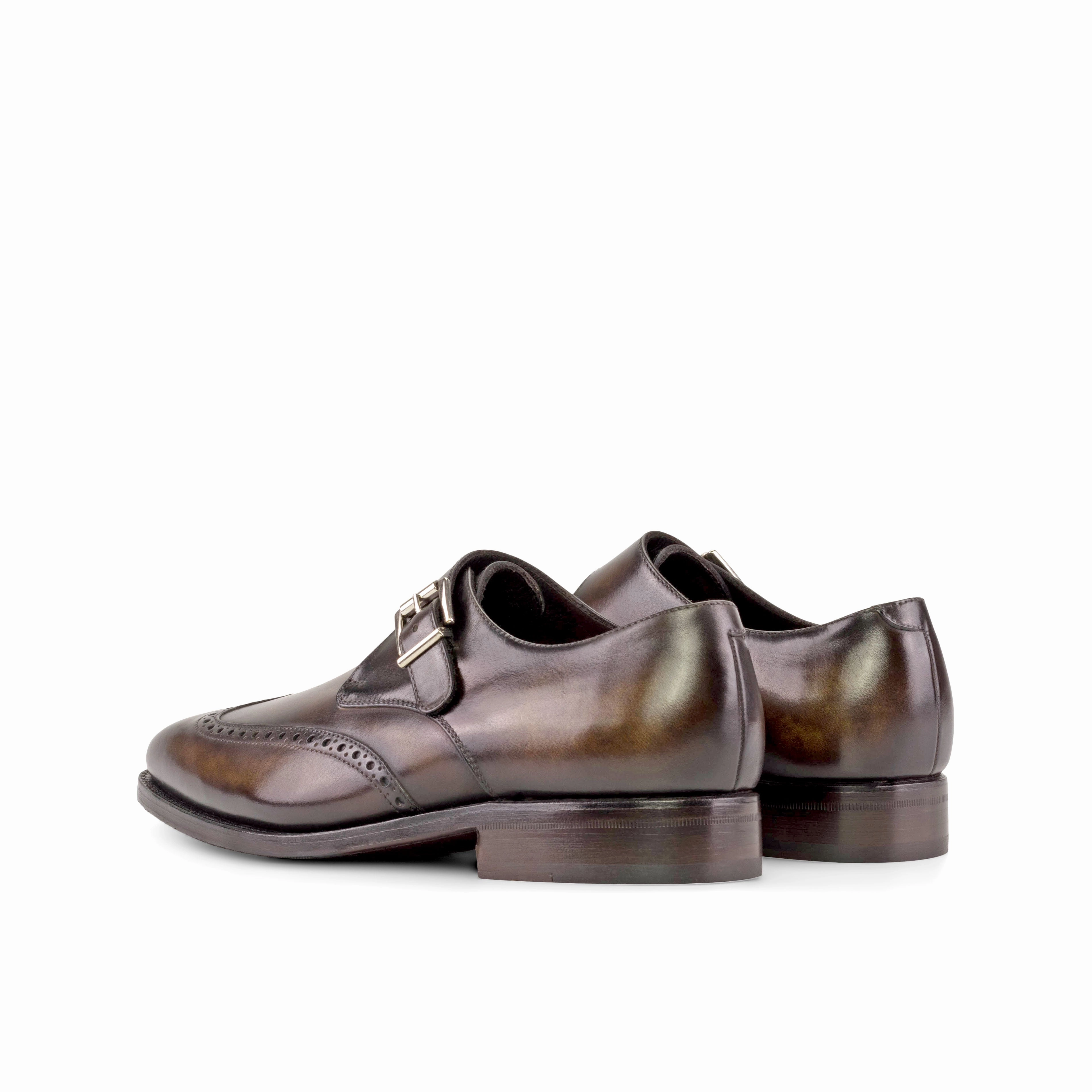 Museum Tobacco Patina Leather Single Monk Strap Loake Tan Brogues