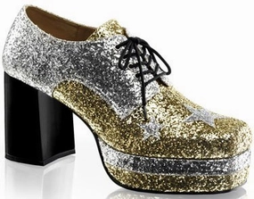 Oxford Athletic 3 1/2" Heel Men's Glitter Glamrock Platform  (GLAMROCK-02)