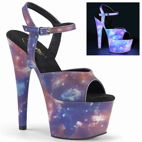 7" Heel Platform With Galaxy Effect (ADORE-709REFL) Mary Jane Shoes Designer