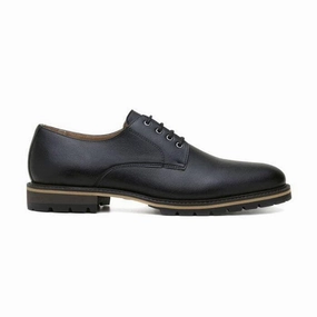 Flatform Lace Up Shoes 'David' men's derby shoe by Ahimsa - black
