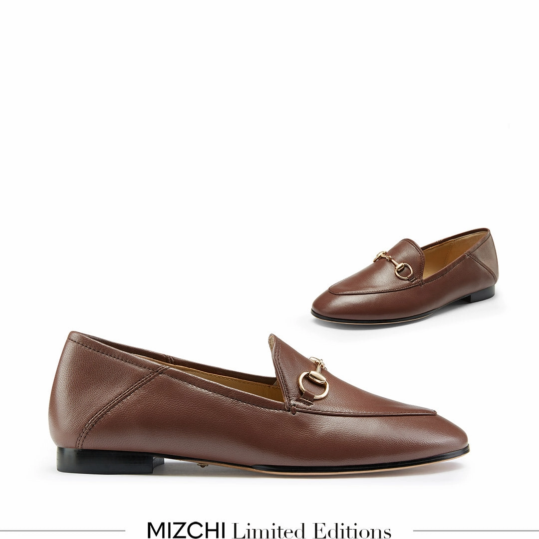 *ROCHELLE BROWN - leather loafers Wingtip Brogues Boots