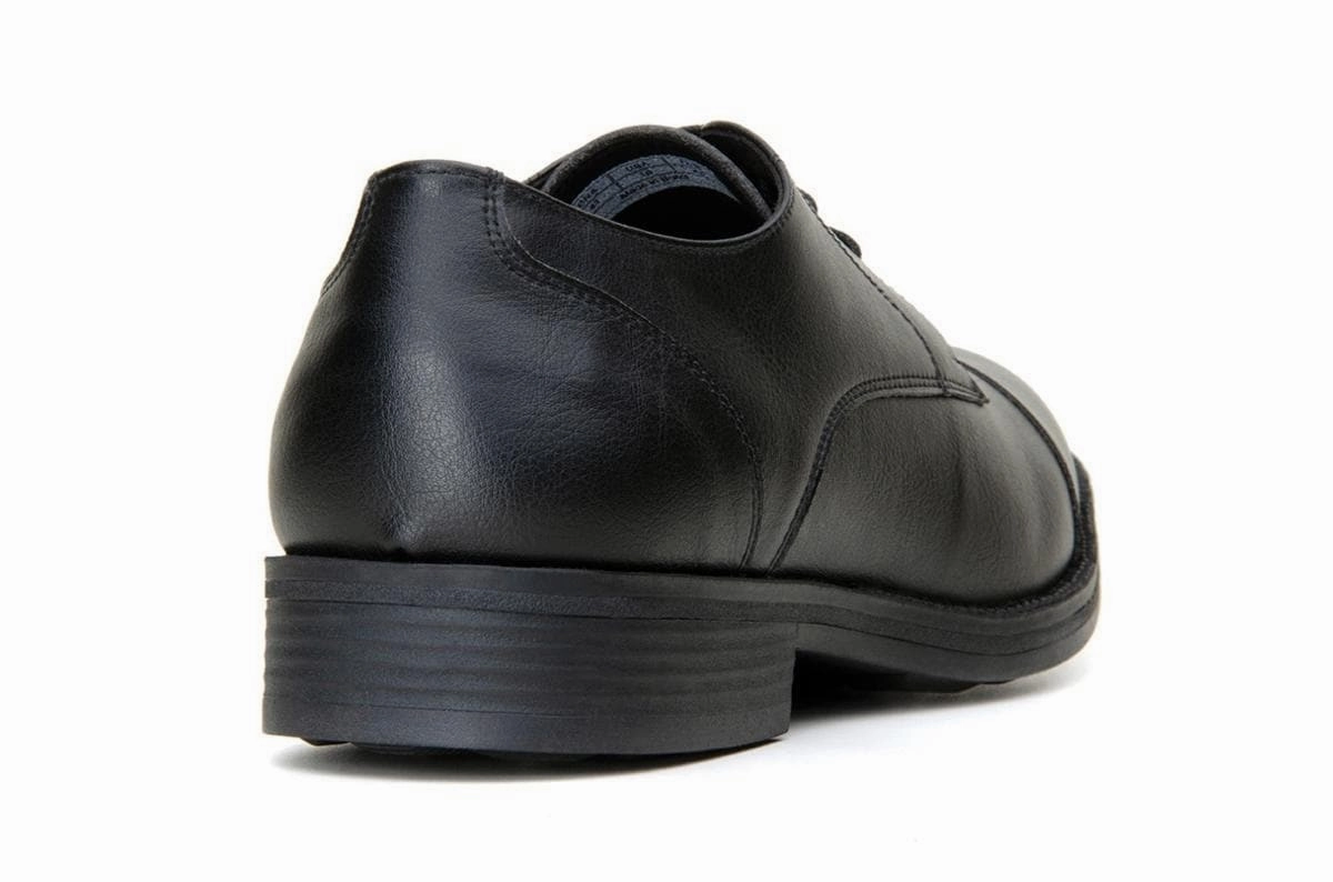 Walk London Derby Shoes 'Roma' classic vegan leather derby by Vincente Verde -  black
