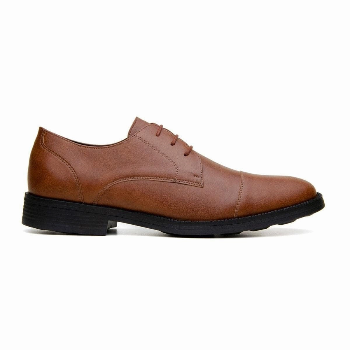 Lace Up Cycling Shoes Review 'Roma' classic vegan leather derby by Vincente Verde -  cognac