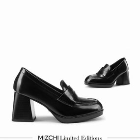 *SHARE BLACK - platform heel brogue Dr. Martens 8065 Mary Jane Shoes