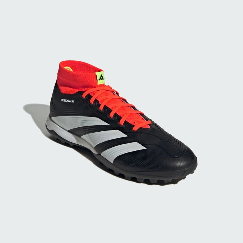 Soccer Cleats Leather Vs Synthetic ADIDAS PREDATOR 24 LEAGUE TURF BOOTS - BLACK