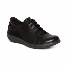 Aetrex Dana Oxford Black DM300 Grand Plain Toe Oxford