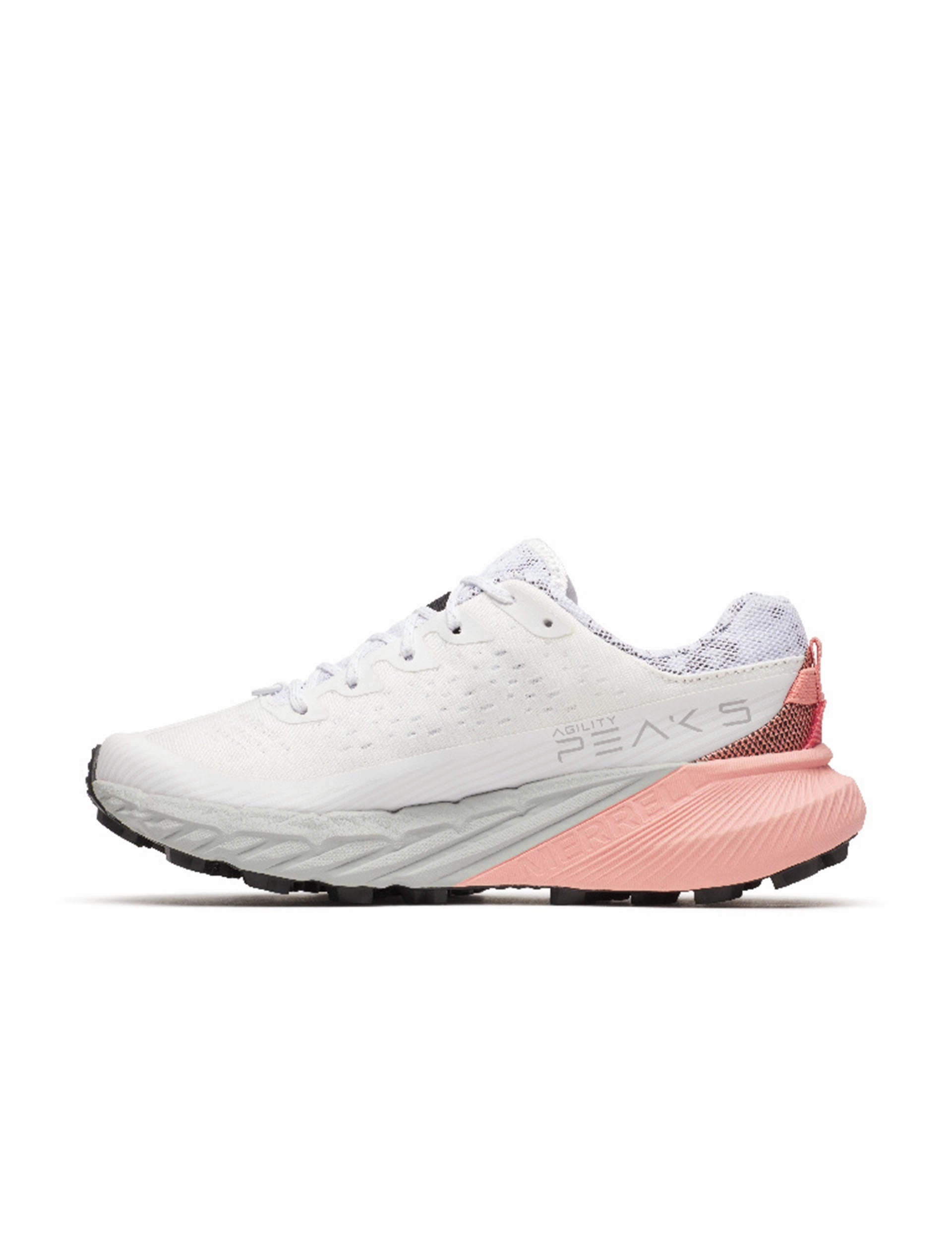 Agility Peak 5 - White/Soft Coral Ladies Trail Running Shoes