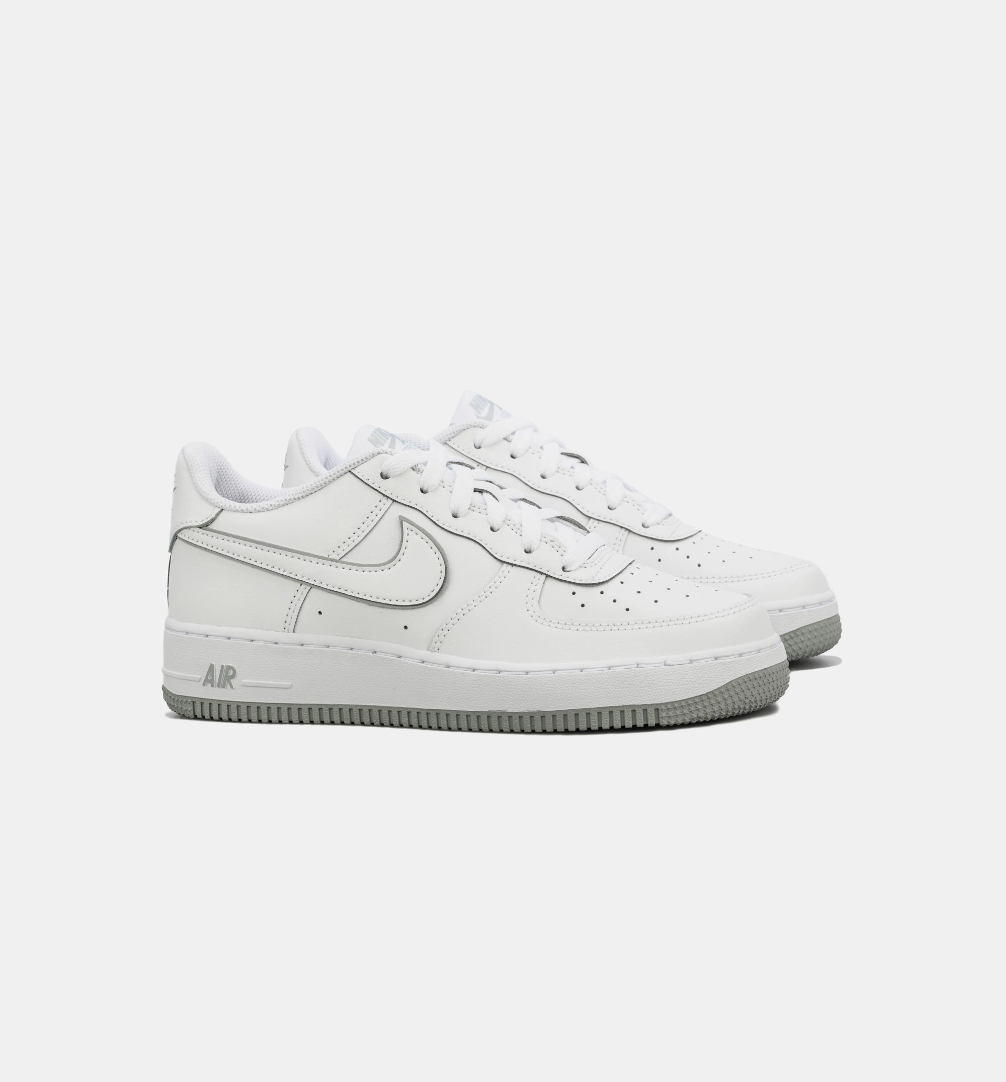 Best Performance Basketball Shoes 2023 Air Force 1 Wolf Grey Grade School Lifestyle Shoe - White/Grey