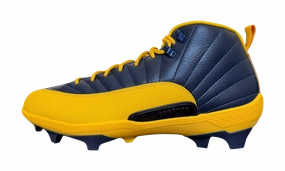 Size 10 Cleats Soccer Air Jordan 12 Savage 3 PE Cleats "University of Michigan"