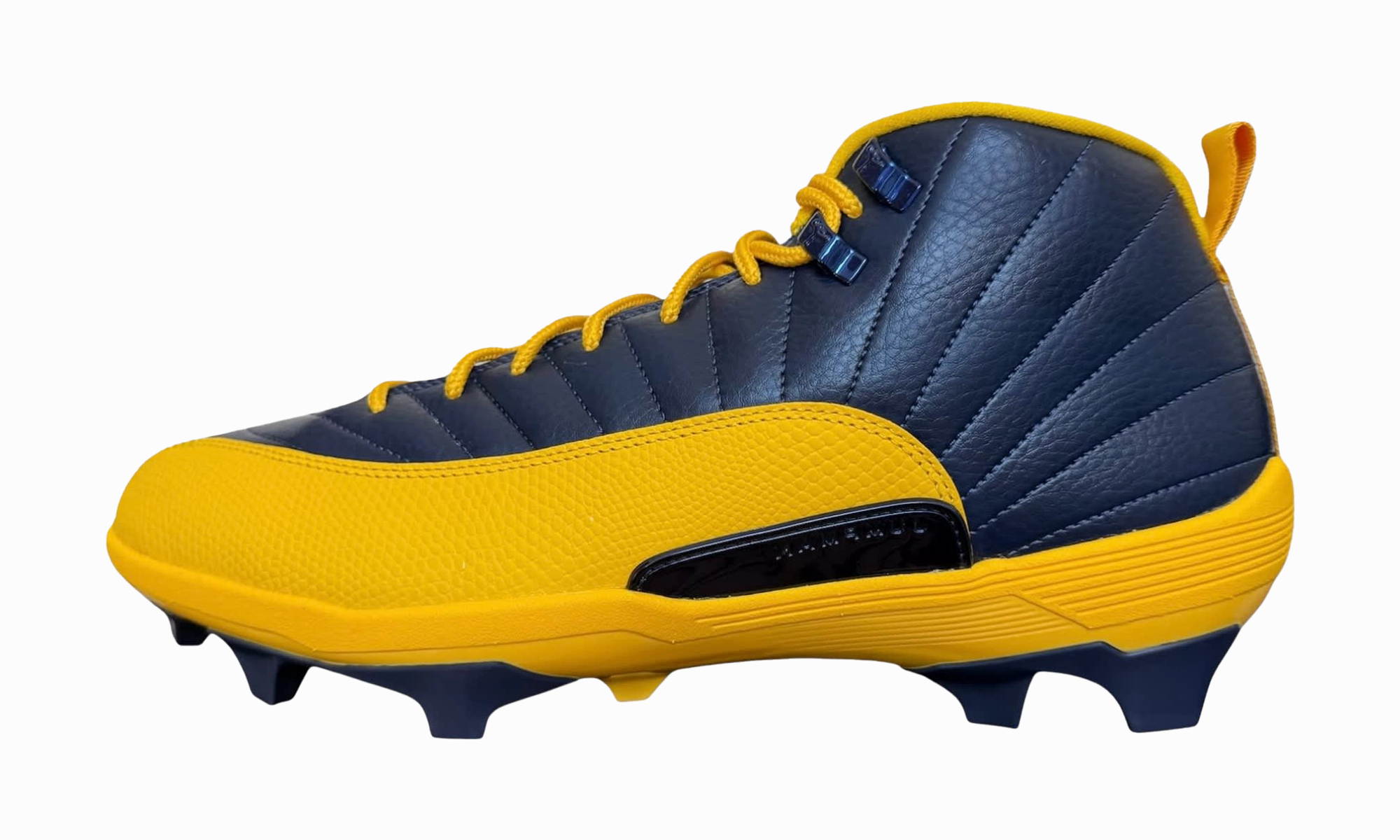 Air Jordan 12 Savage 3 PE Cleats "University of Michigan" Soccer Cleats Size 6.5 Youth