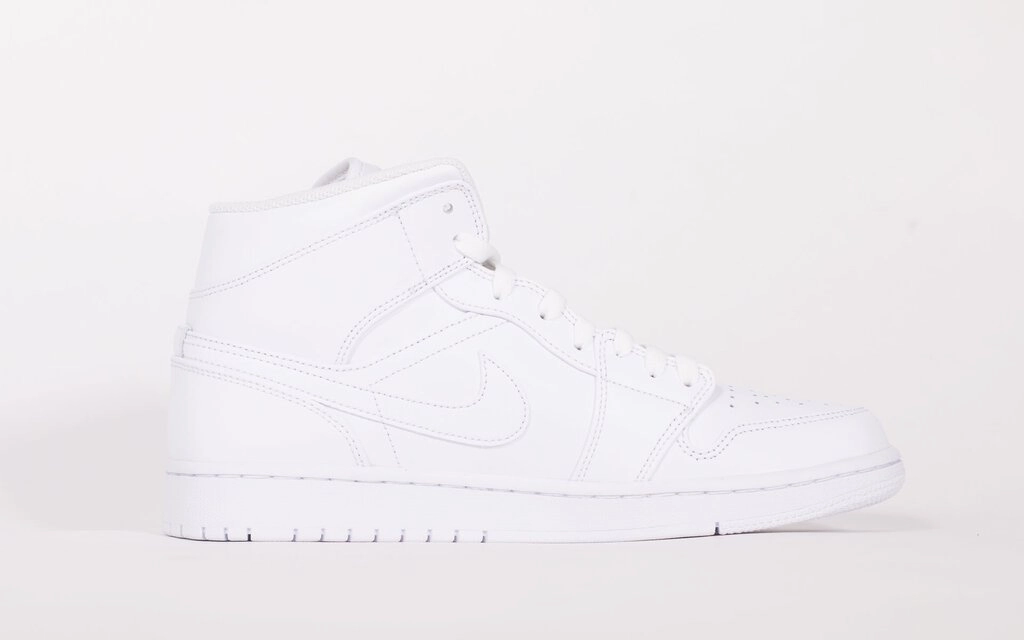 Air Jordan 1 Mid 'Triple White' (2020) Cheap Basketball Shoes Size 5