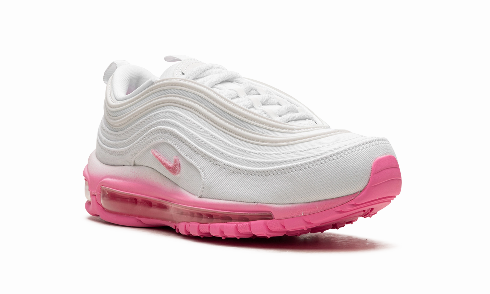 AIR MAX 97 WMNS "White Canvas / Pink Chenille" Johnston & Murphy Casual Shoes