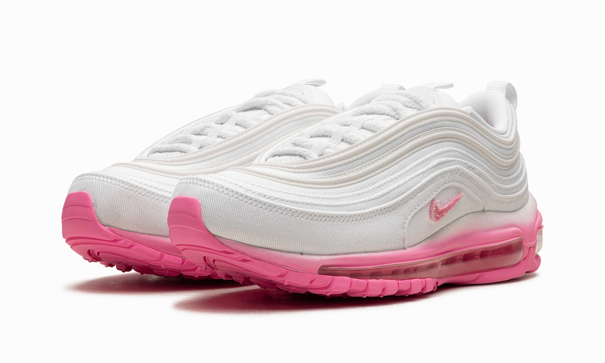 Retro 1 Mid Casual Shoes AIR MAX 97 WMNS "White Canvas / Pink Chenille"