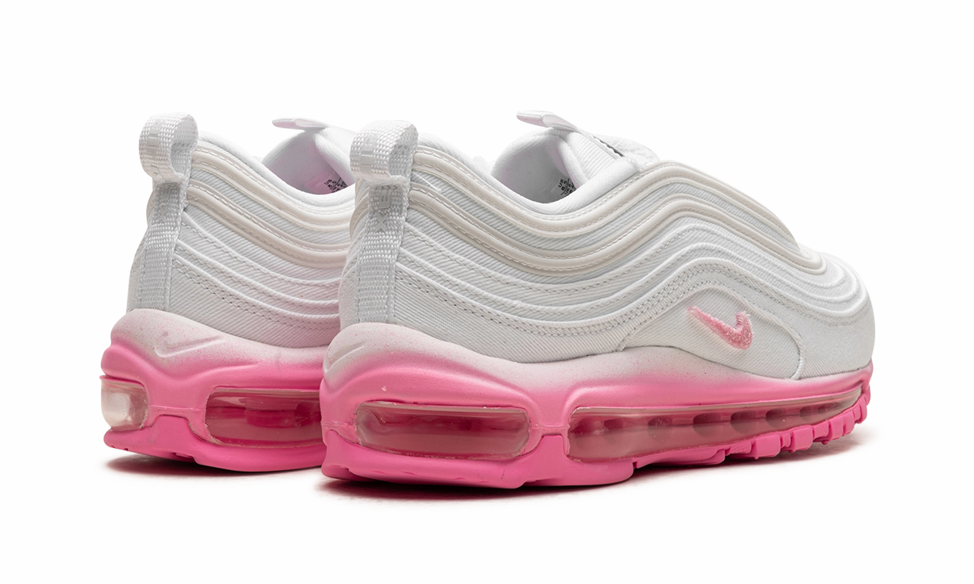 AIR MAX 97 WMNS "White Canvas / Pink Chenille" Casual Dress Shoes For Sale