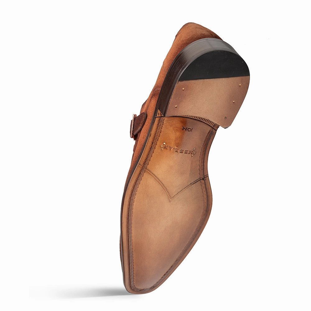 Albini Suede Monk strap Mod Brogues