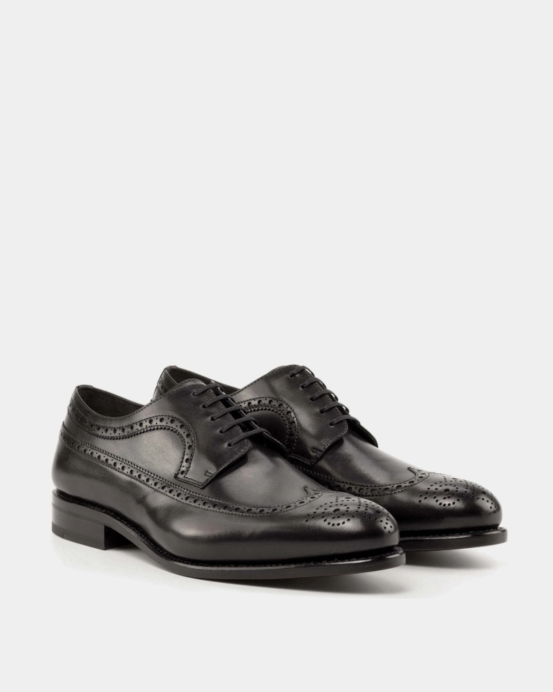 Alex Black Calf Wingtip Derby - 675 Lace Up Toe Shoes