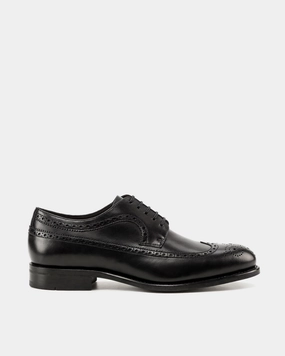 Derby Shoes Styling Alex Black Calf Wingtip Derby - 675