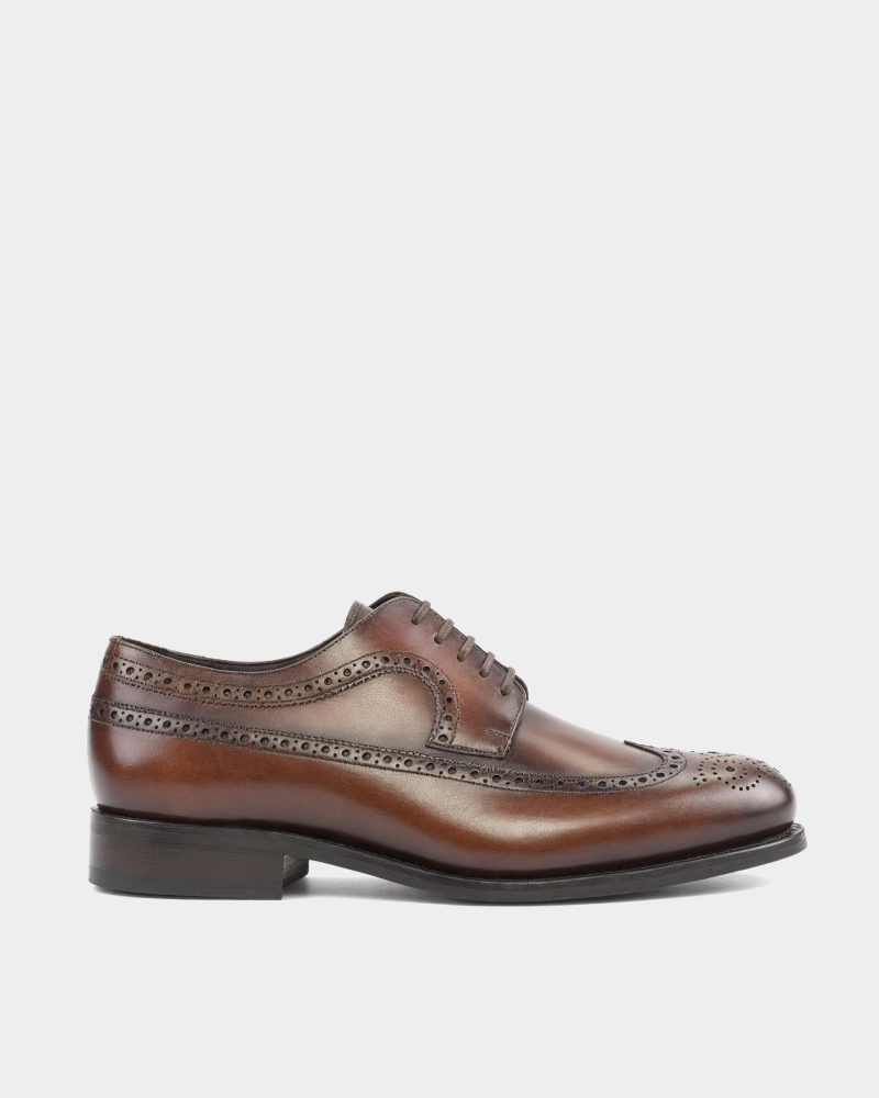 Gucci Shoes Alex Brown Calf Wingtip Derby - 675