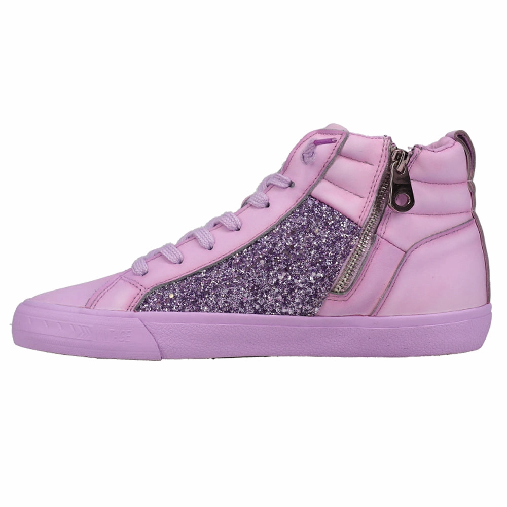 Alexis Glitter High Top Slip On Zippered Sneakers Athletic Slip On Shoes