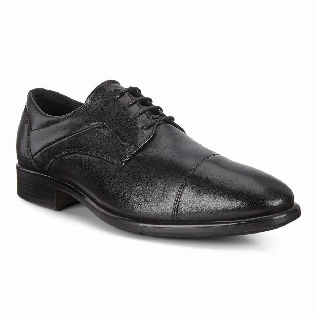 ECCO Men's City Tray Derby Shoe Black Designer Oxfords