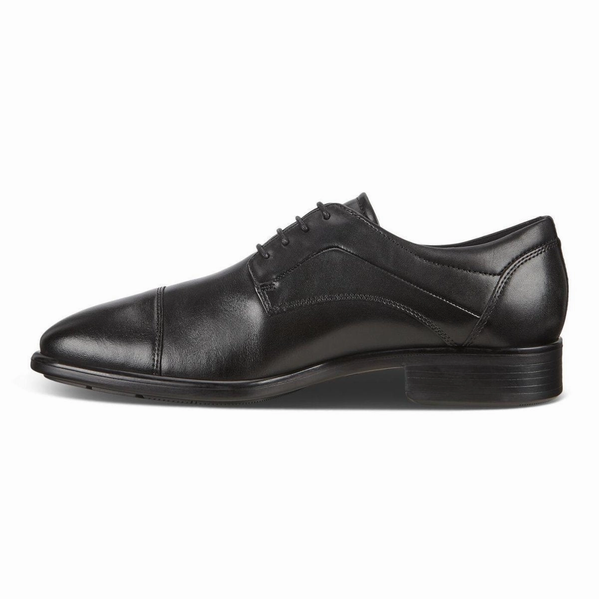 ECCO Men's City Tray Derby Shoe Black High Oxfords