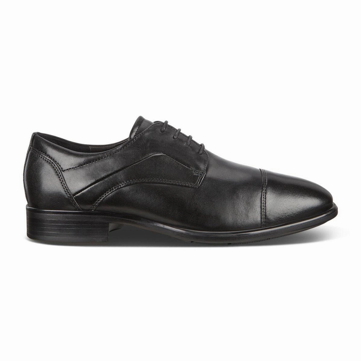 ECCO Men's City Tray Derby Shoe Black Florsheim Cap Toe Oxfords