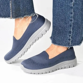 Slip Ons Leather Slip On Sneakers Leather Slip Ons Loafers And Slip Ons Most Comfortable Slip On Skechers Graceful Active Slip On Sneaker - Navy