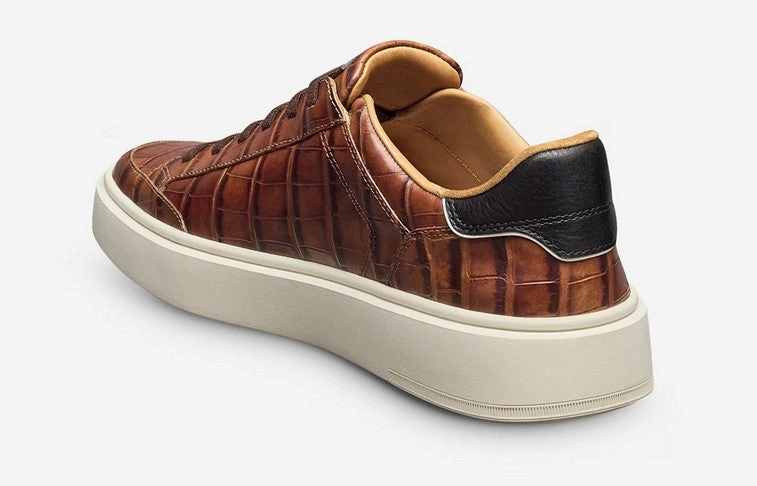 Allen Edmonds Oliver Chestnut Croc Slip-On Sneaker Slip On Running Shoe