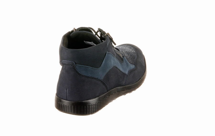 Patent Leather Brogue Boots Wal Percy Blue