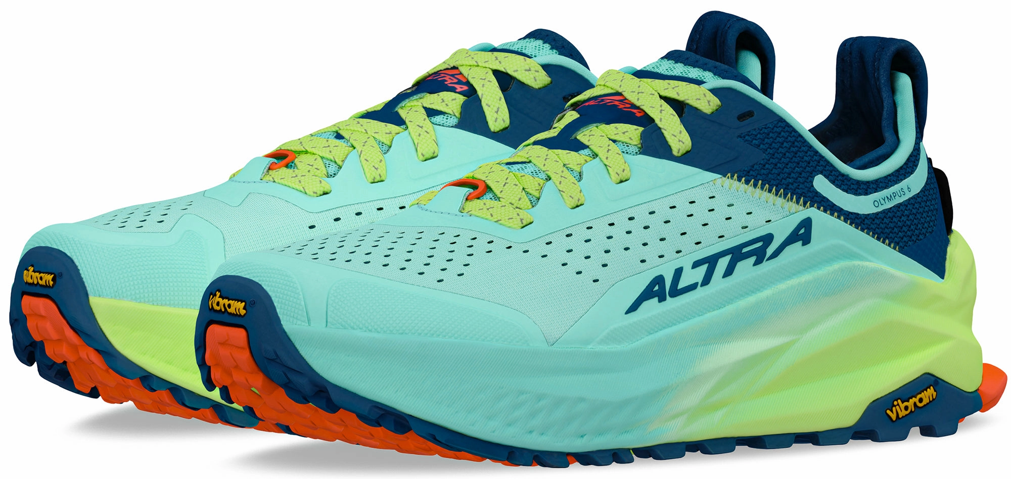 Altra Olympus 6 Womens Trail Running Shoes - Green Best Arch Support Trail Shoes