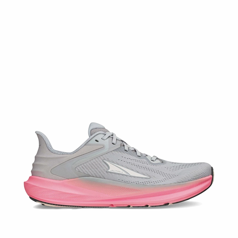 Altra Women's Torin 8 Sneaker in Gray/Pink No Tie Running Shoes