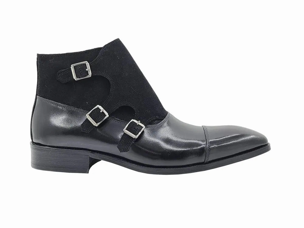 Dsw Brogues Calf & Suede Three Buckles Monk Chukka Boot