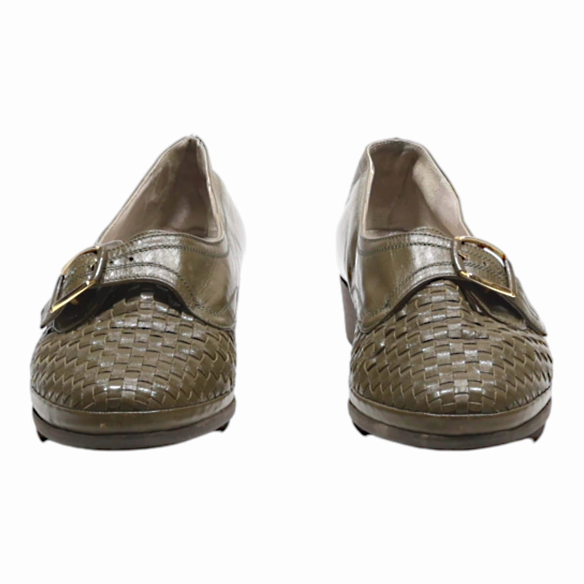 Brown Brogues With Blue Suit BALLY Monk Shoes Green Leather Womens UK 1.5