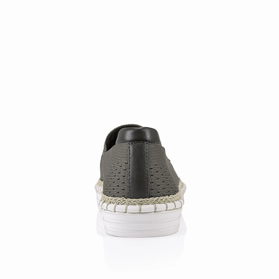 Queen Slip On Sneakers - Khaki Knit