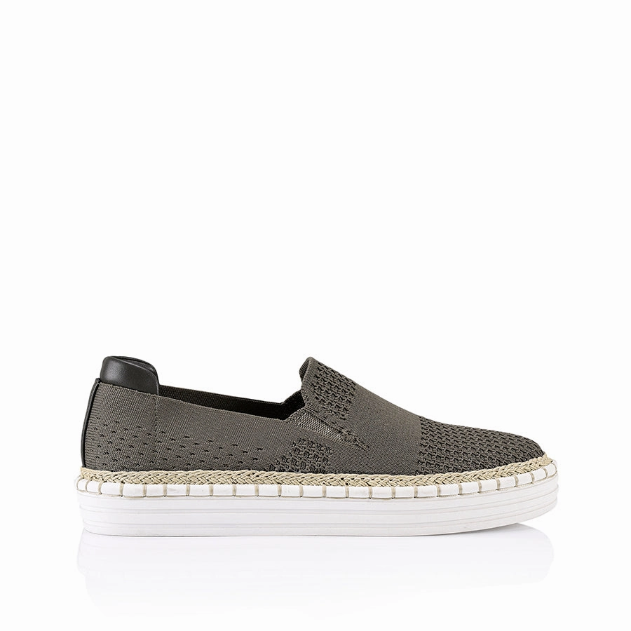 Queen Slip On Sneakers - Khaki Knit True Religion Slip Ons