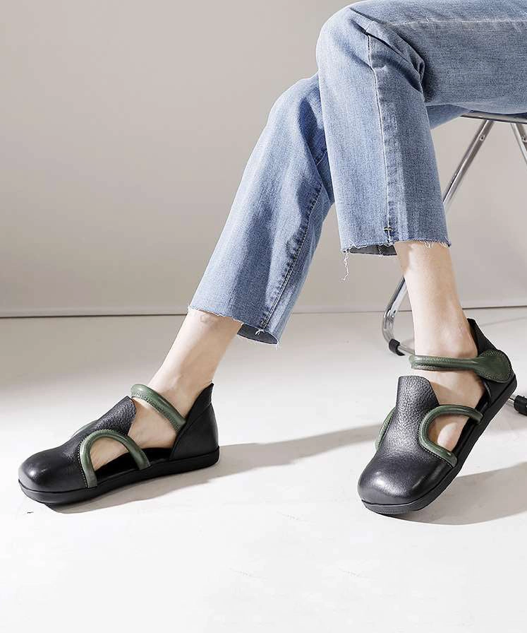 Vionic Cadee Mary Jane Shoes Handmade Brown Platform Splicing Buckle Strap Flats Shoes SL1016