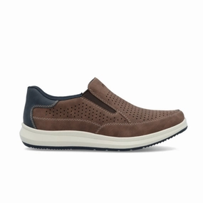 Rieker Men's Reinhard 16952-24 - Fuchs/Midnight Lifestride Slip-on Sneaker