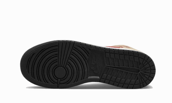 Air Jordan 1 Mid Light Curry Cardinal Jordan 1 Basketball Shoes