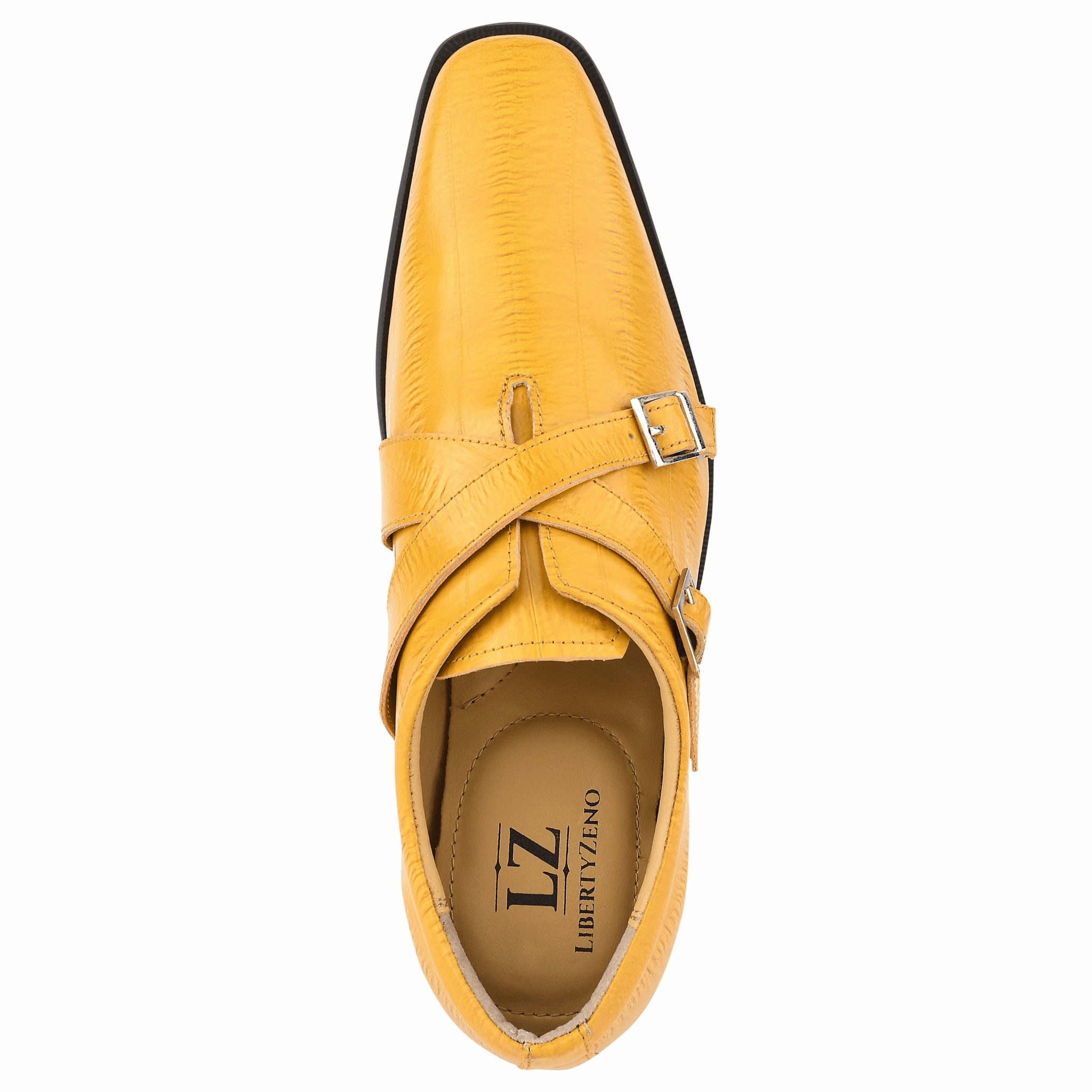 Brogue Shoes With Shorts DONNA Leather Oxford Style Double Buckle Monk Straps Shoes For Men