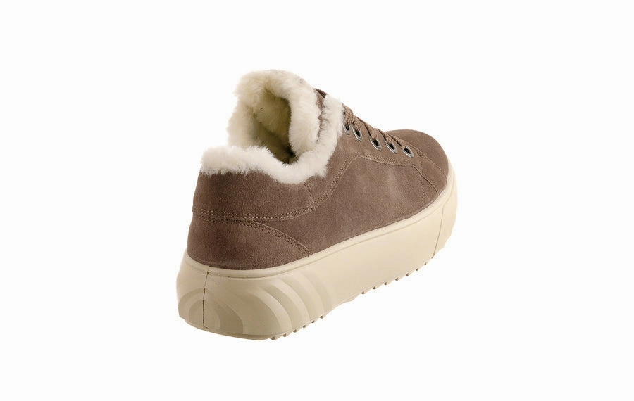 Ara Bunny Taupe Platform Lace Up Brogues