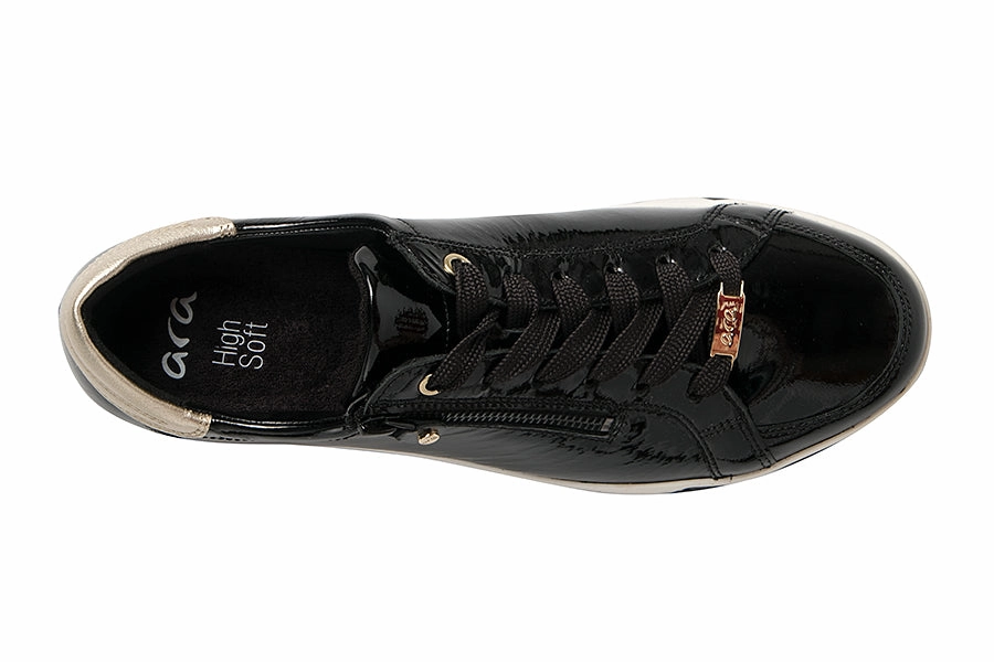 ARA WAVE BLACK Brogue Mary Janes