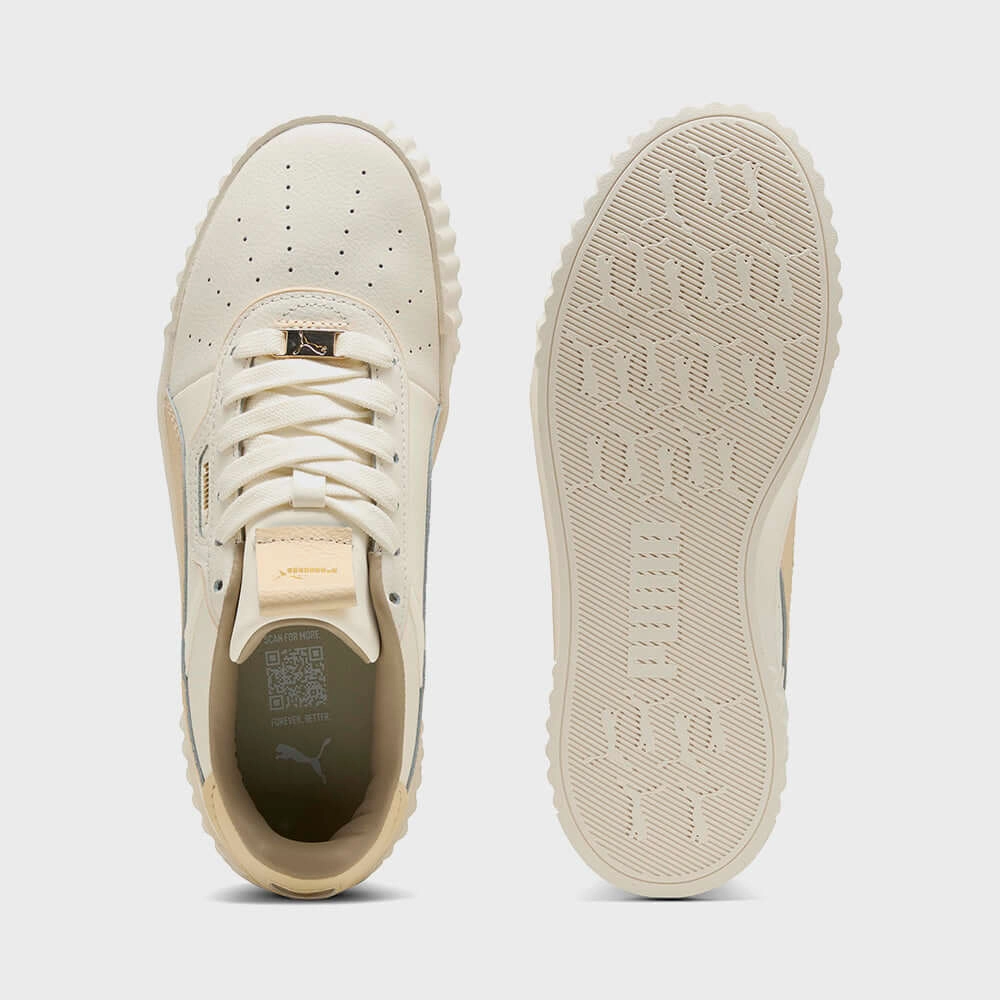 Size 9 Tennis Shoes Puma Womens Carina 3.0 Luxe Sneakers Beige