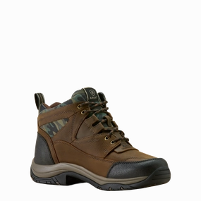Ariat Men's Terrain Dark Coffee & Camo Waterproof Boots 10064010 Snow Spikes For Hiking Shoes