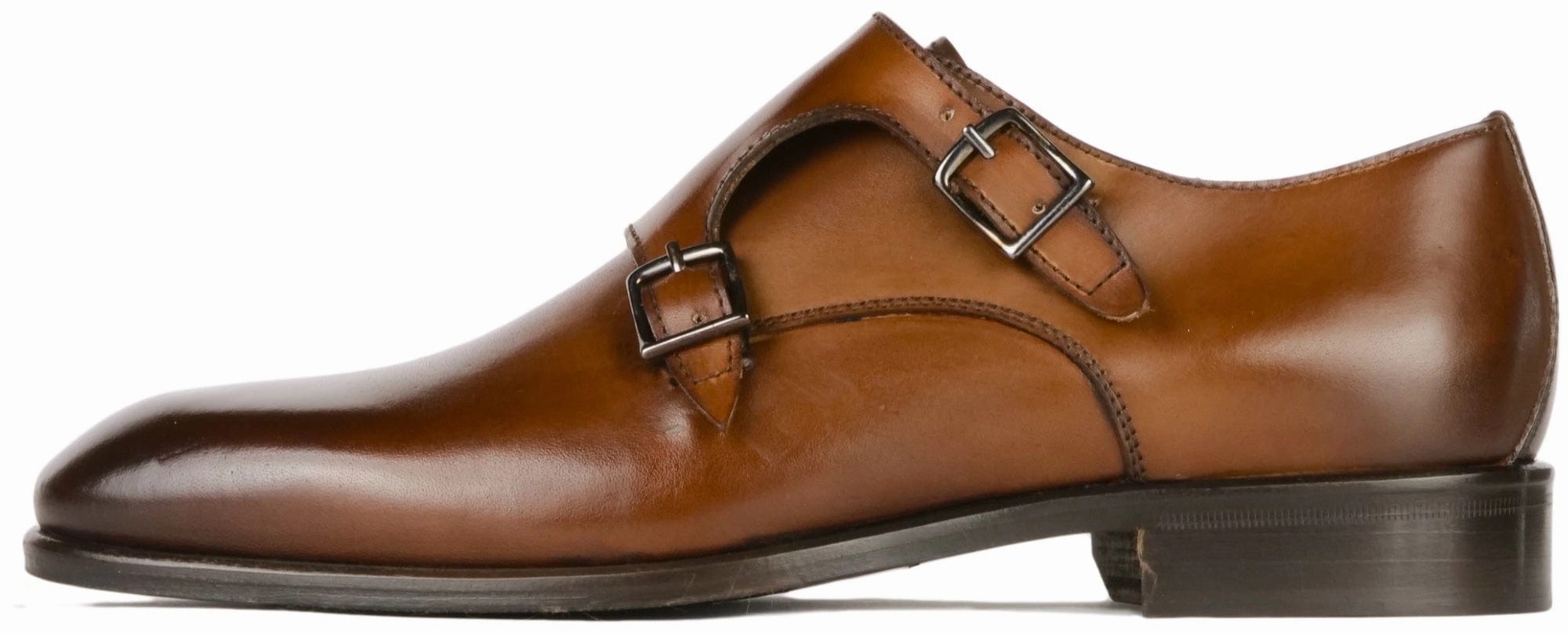 Ashcroft Monk Strap Tan Ankle Boots Brogues