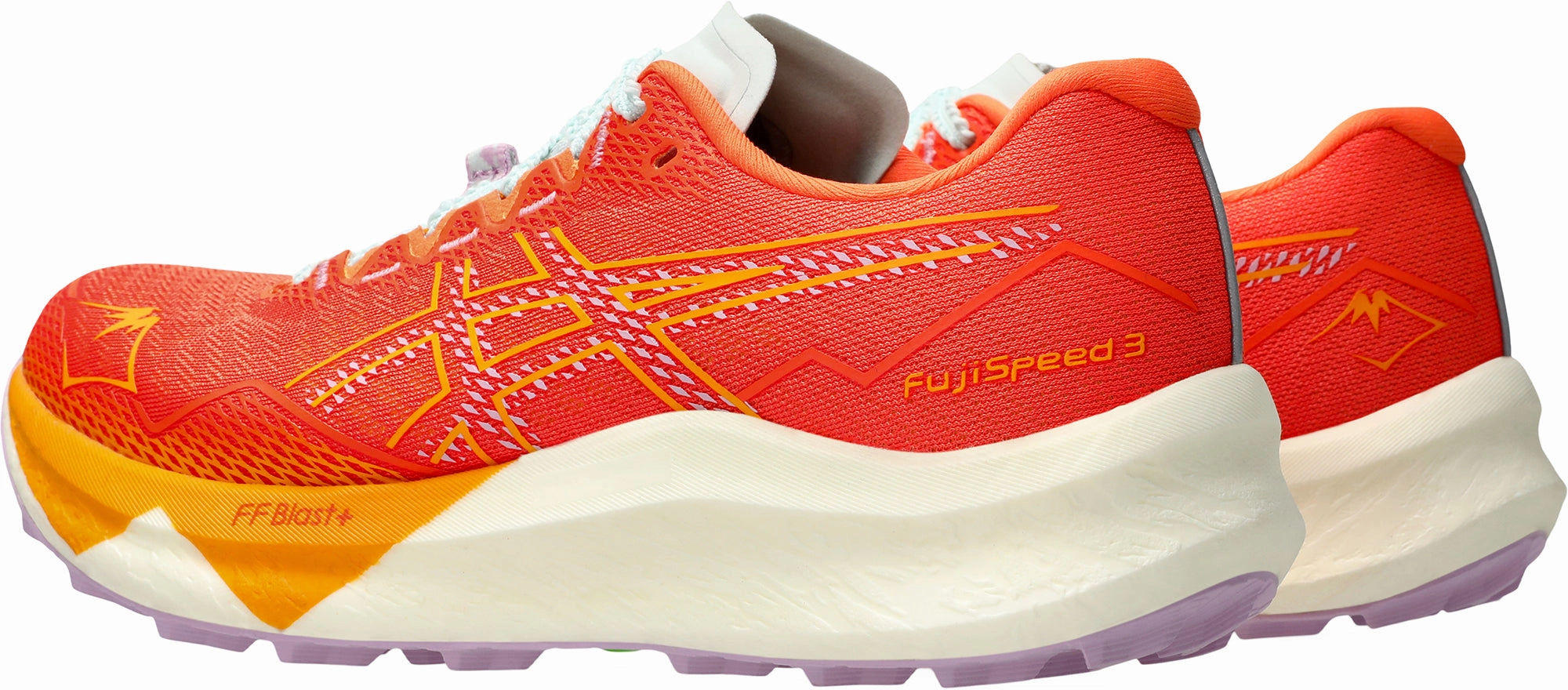 Asics FujiSpeed 3 Womens Trail Running Shoes - Orange Quick Drying Trail Running Shoes
