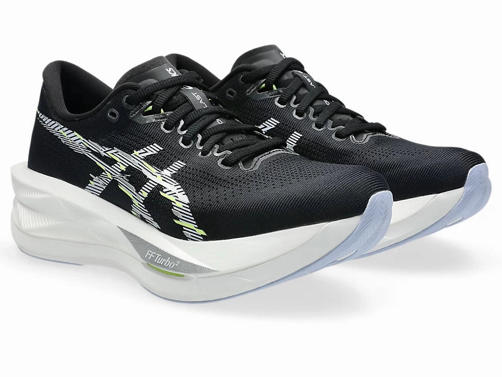 Asics Women's Sonicblast Sneaker in Black/Blue Fade Picking Running Shoes
