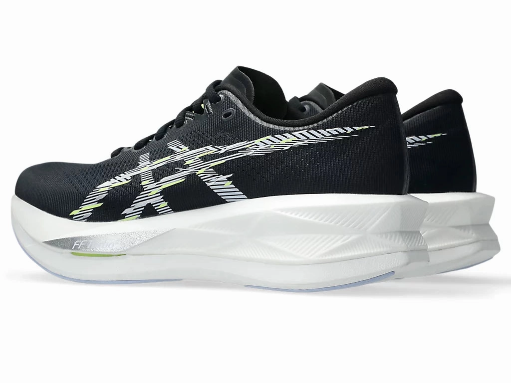 Running Shoes With Ankle Protection Asics Women's Sonicblast Sneaker in Black/Blue Fade