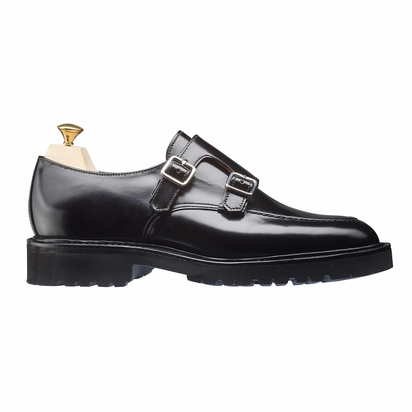 Ava in Black Cavalry Calf Brogues Stanley
