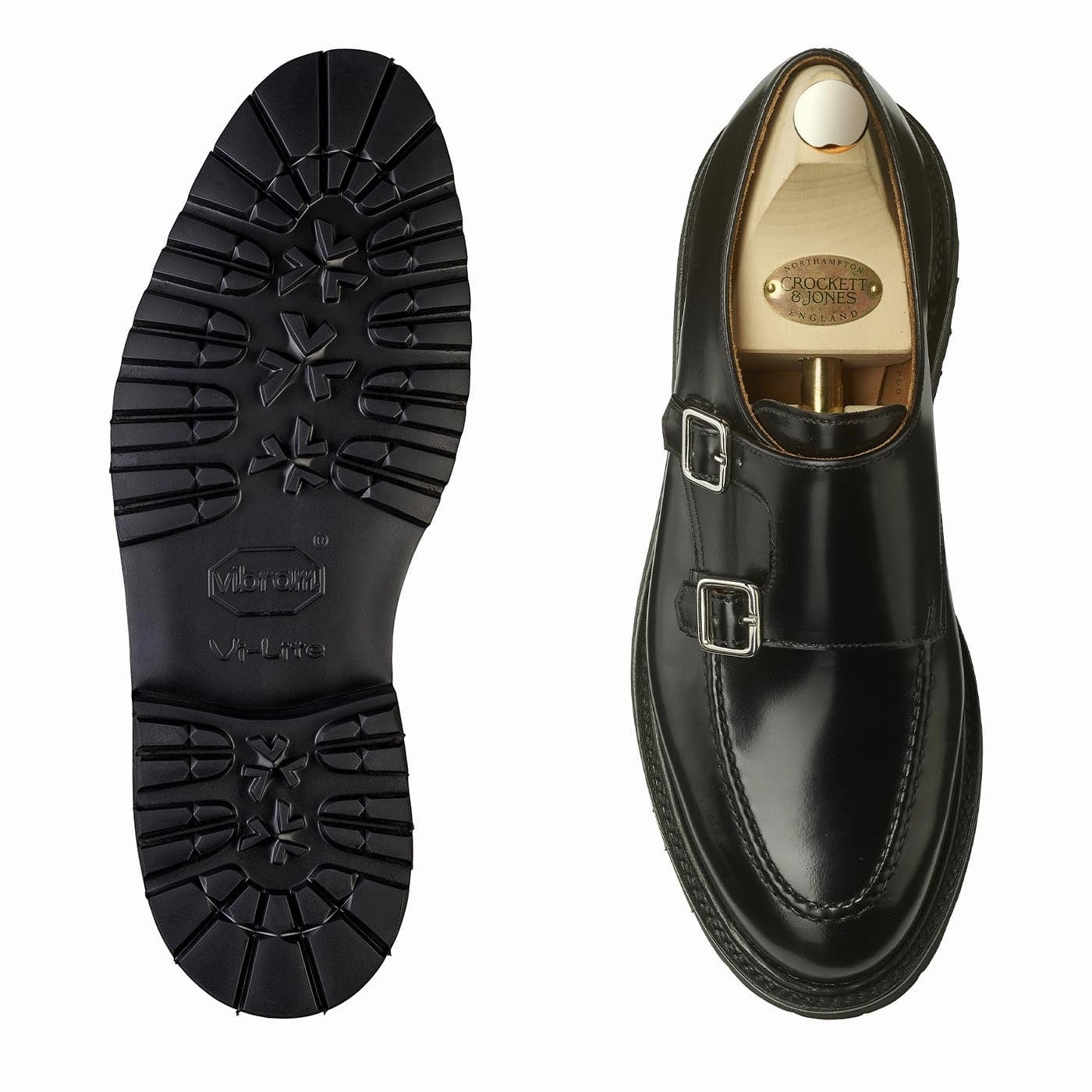 Ava in Black Cavalry Calf All Leather Brogue Shoes