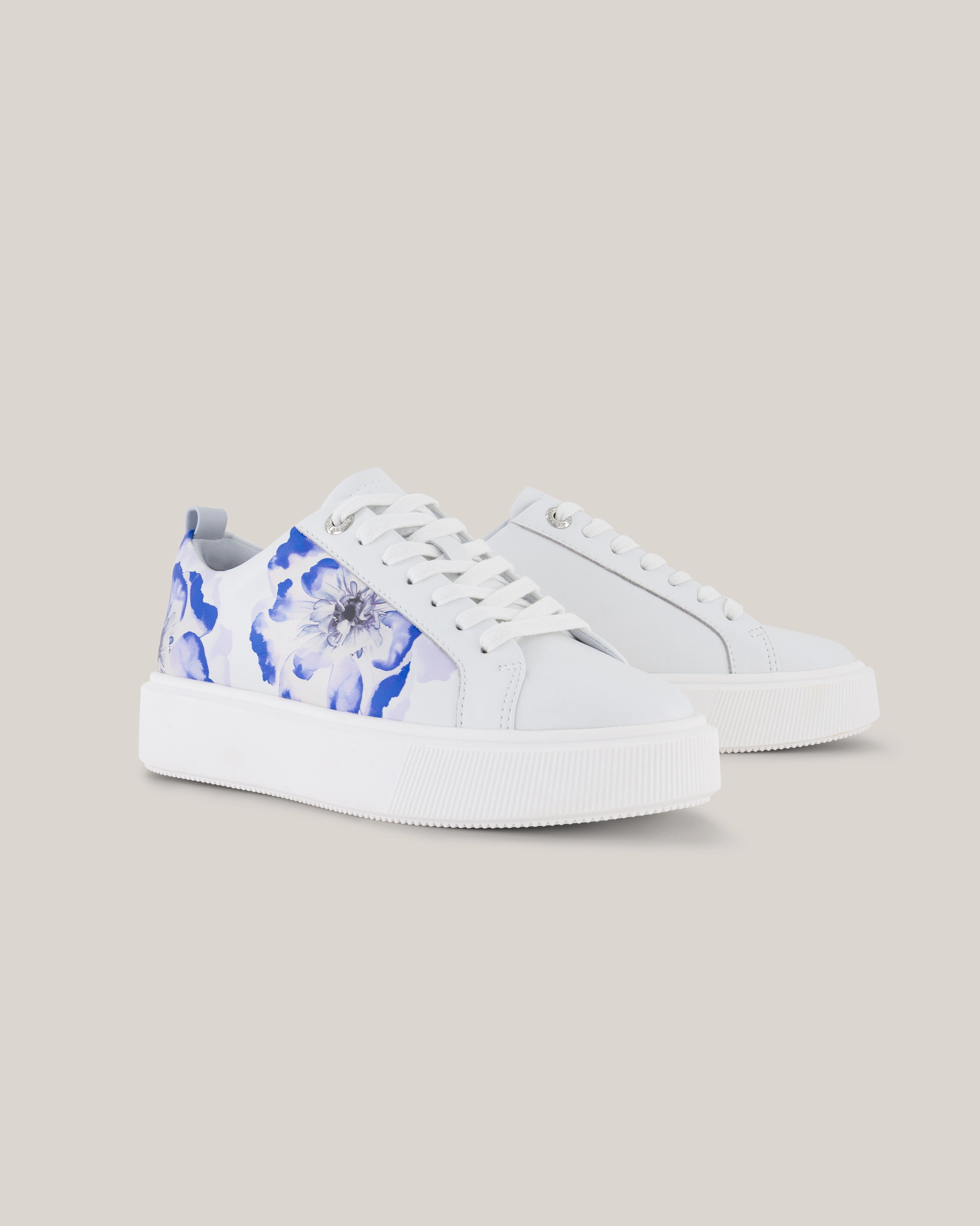 Averiiy Platform Leather Trainer Blue Mary Jane Shoes Size 5